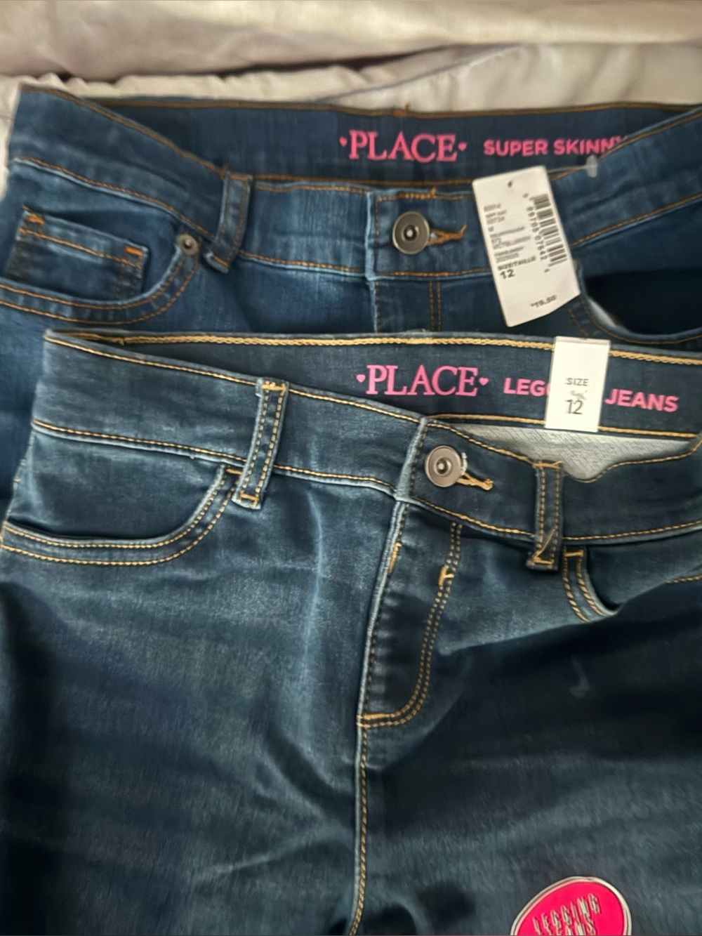 Bundle of 2 The Children’s Place Girls Size 12 Skinny & Legging Jeans NWT